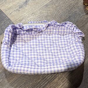 T.J.Maxx Purple Gingham Cosmetic Bag